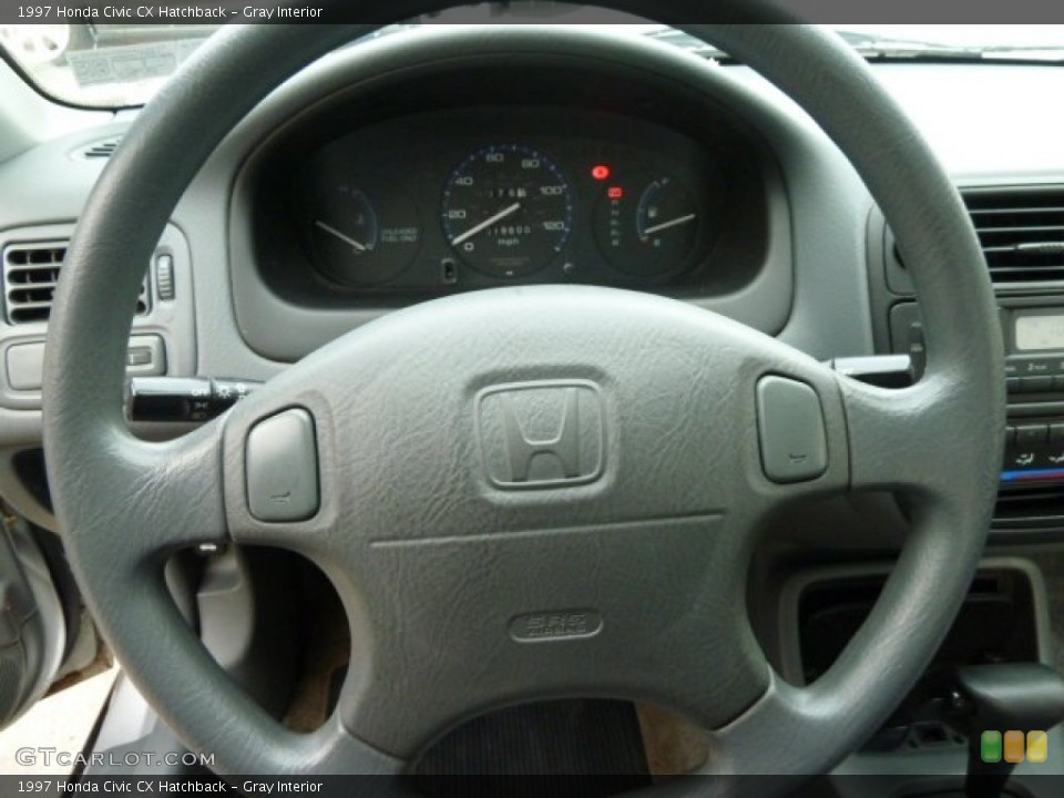 Gray Interior Steering Wheel for the 1997 Honda Civic CX Hatchback #58557979