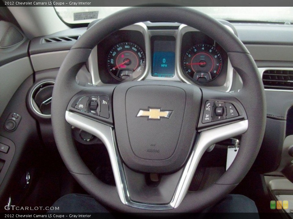 Gray Interior Steering Wheel for the 2012 Chevrolet Camaro LS Coupe #58558956