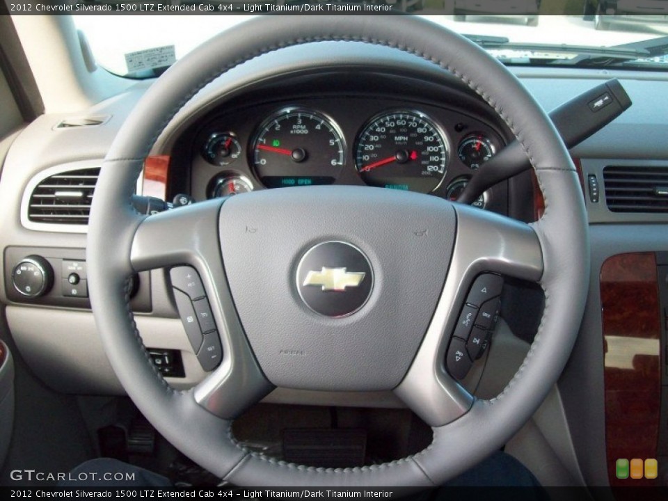 Light Titanium/Dark Titanium Interior Steering Wheel for the 2012 Chevrolet Silverado 1500 LTZ Extended Cab 4x4 #58559214