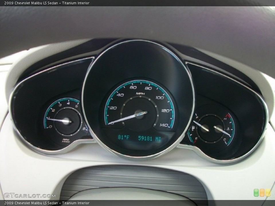 Titanium Interior Gauges for the 2009 Chevrolet Malibu LS Sedan #58561602