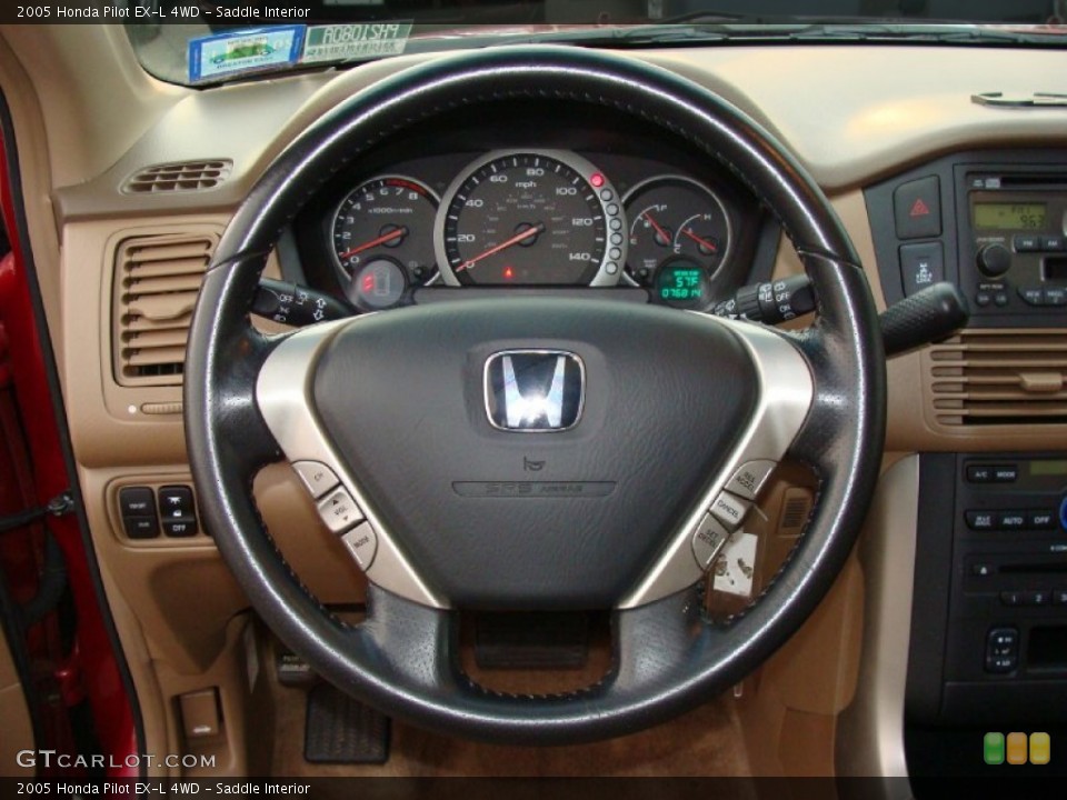Saddle Interior Steering Wheel for the 2005 Honda Pilot EX-L 4WD #58568517
