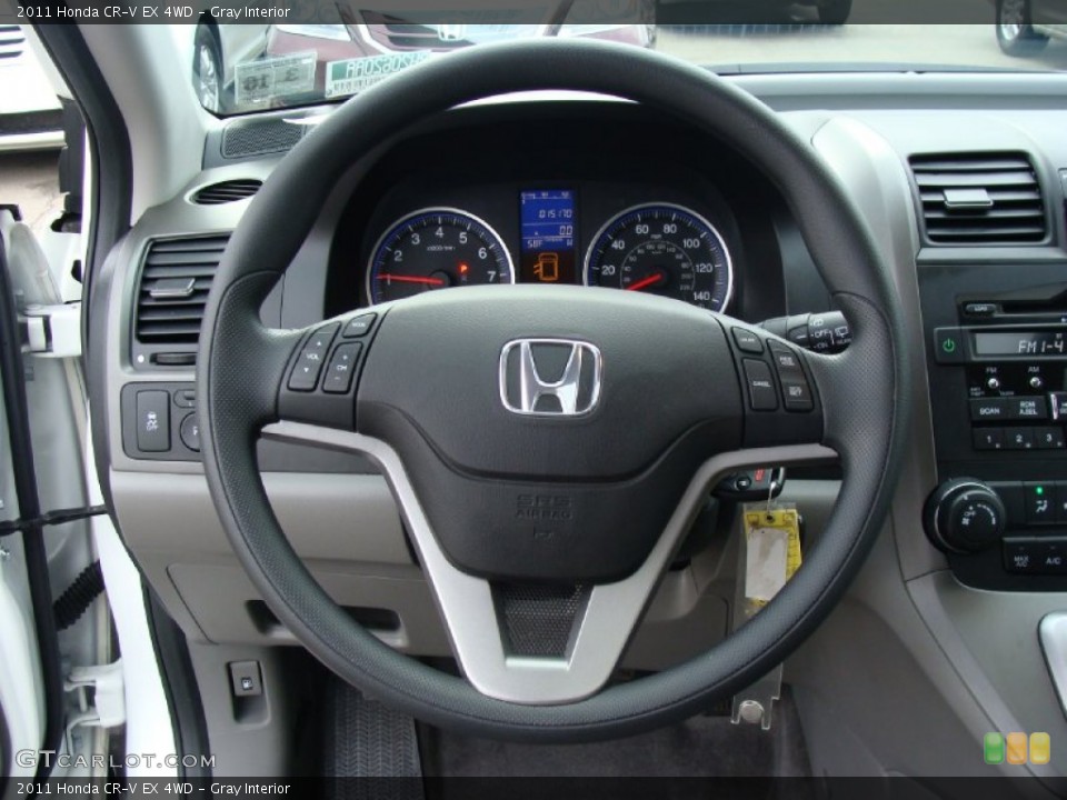 Gray Interior Steering Wheel for the 2011 Honda CR-V EX 4WD #58569282