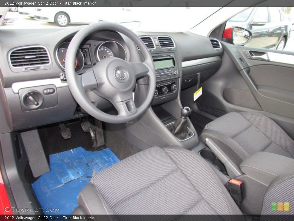 Titan Black Interior Photo for the 2012 Volkswagen Golf 2 Door #58569621