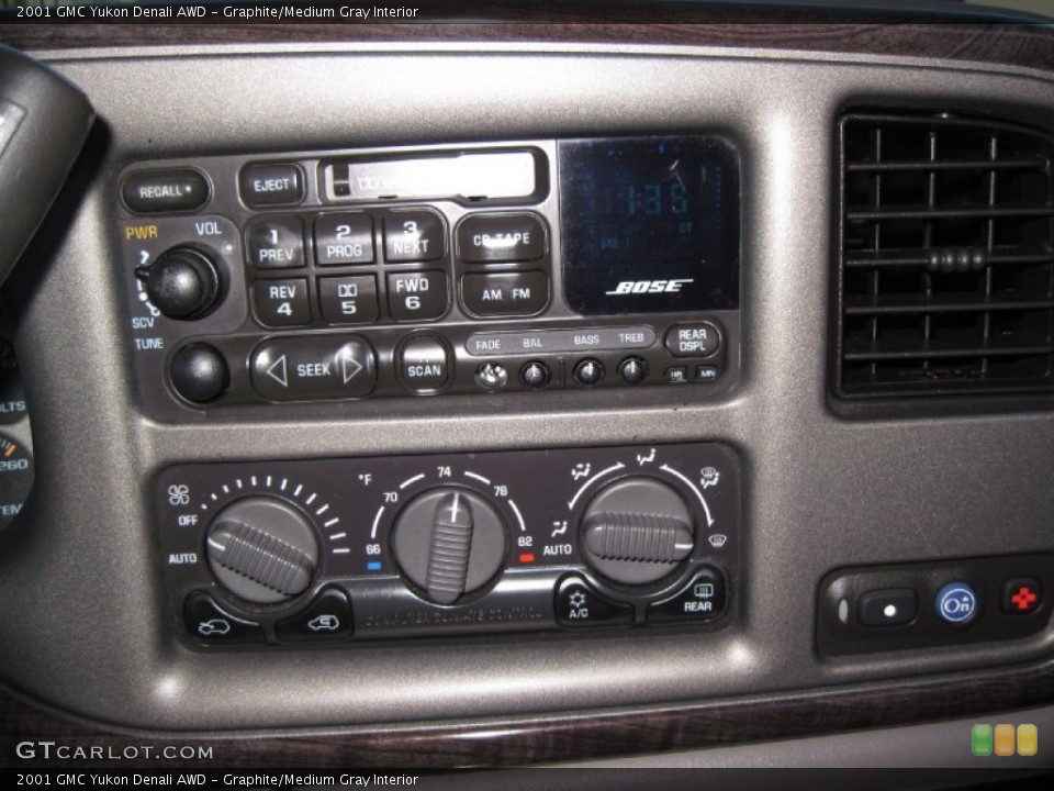 Graphite/Medium Gray Interior Audio System for the 2001 GMC Yukon Denali AWD #58570164