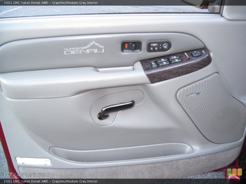 Graphite/Medium Gray Interior Door Panel for the 2001 GMC Yukon Denali AWD #58570224
