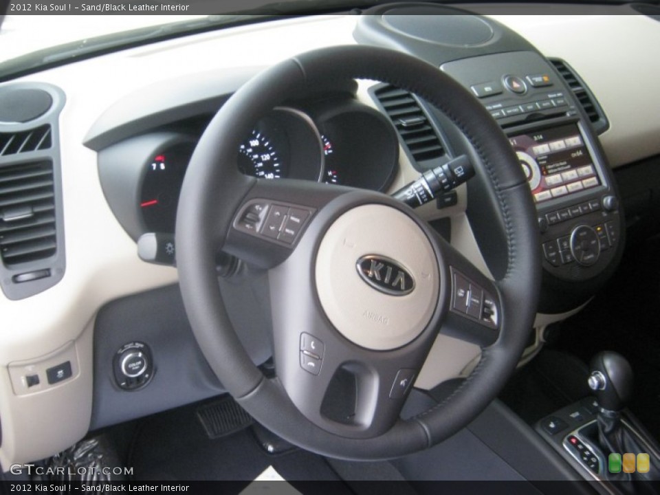 Sand/Black Leather Interior Steering Wheel for the 2012 Kia Soul ! #58572306