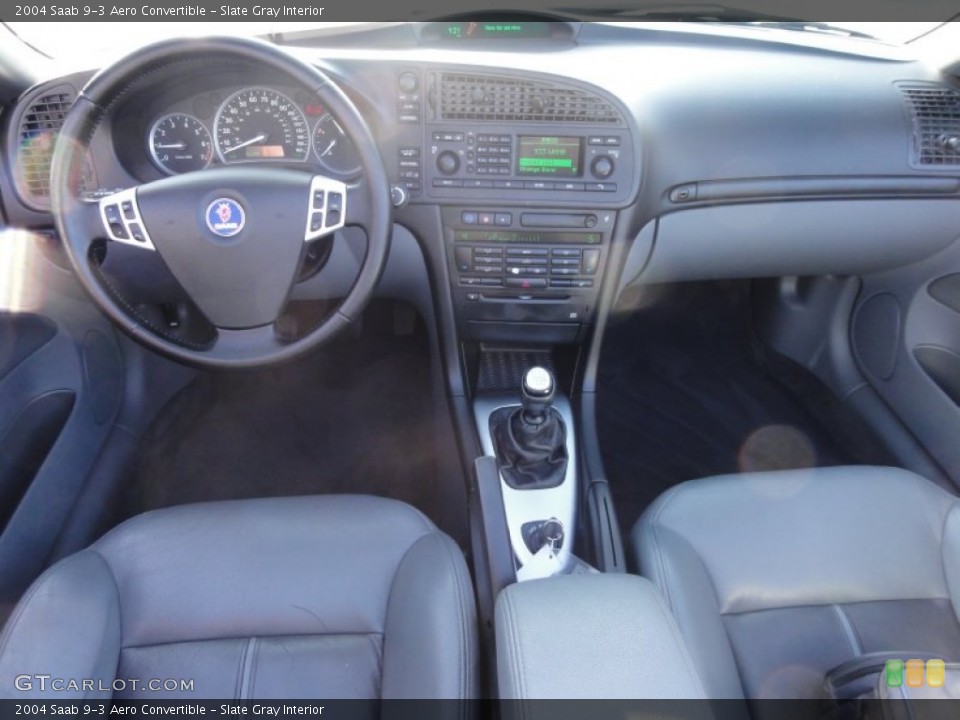 Slate Gray Interior Dashboard for the 2004 Saab 9-3 Aero Convertible #58575858