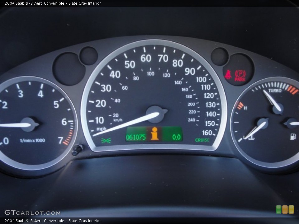 Slate Gray Interior Gauges for the 2004 Saab 9-3 Aero Convertible #58575906