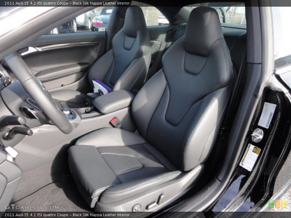 Black Silk Nappa Leather Interior Photo for the 2011 Audi S5 4.2 FSI quattro Coupe #58577031