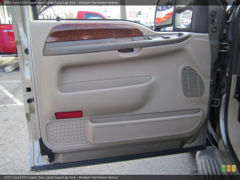 Medium Parchment Interior Door Panel for the 2003 Ford F350 Super Duty Lariat SuperCab 4x4 #58577532