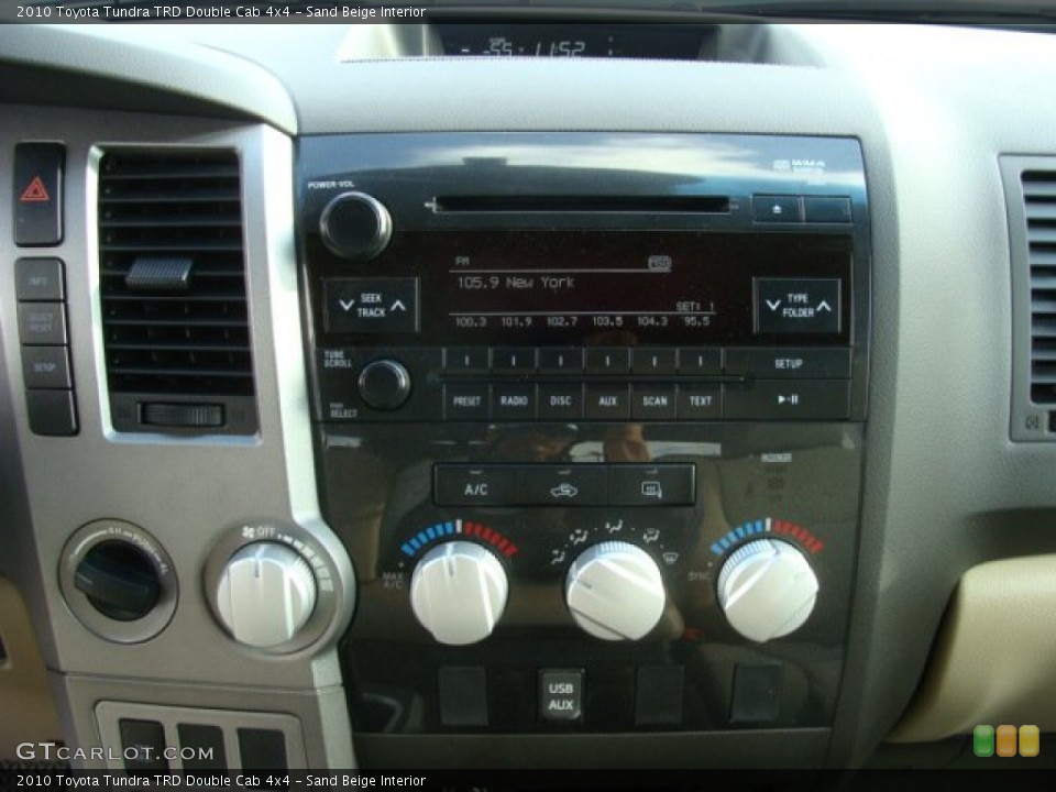Sand Beige Interior Controls for the 2010 Toyota Tundra TRD Double Cab 4x4 #58583265