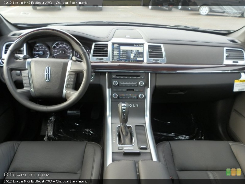 Charcoal Black Interior Dashboard for the 2012 Lincoln MKS EcoBoost AWD #58583889