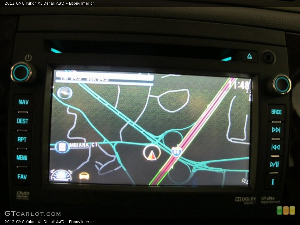Ebony Interior Navigation for the 2012 GMC Yukon XL Denali AWD #58587198