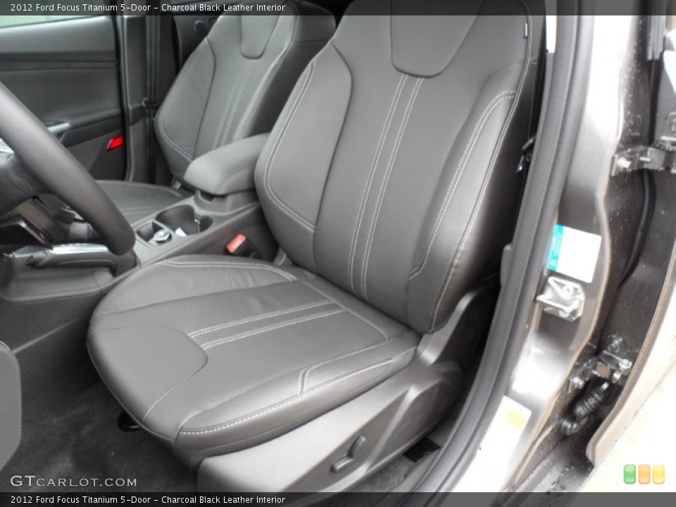 Charcoal Black Leather Interior Photo for the 2012 Ford Focus Titanium 5-Door #58587597