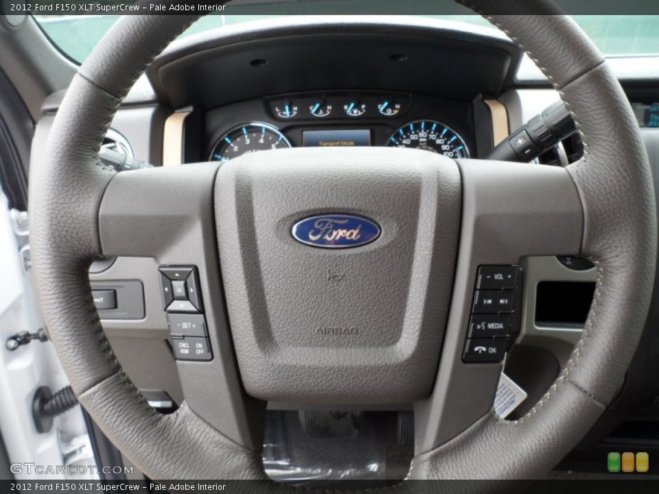 Pale Adobe Interior Steering Wheel for the 2012 Ford F150 XLT SuperCrew #58589301