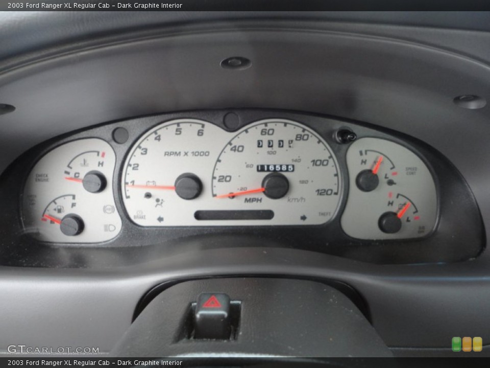 Dark Graphite Interior Gauges for the 2003 Ford Ranger XL Regular Cab #58590147
