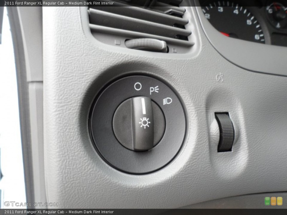 Medium Dark Flint Interior Controls for the 2011 Ford Ranger XL Regular Cab #58590492
