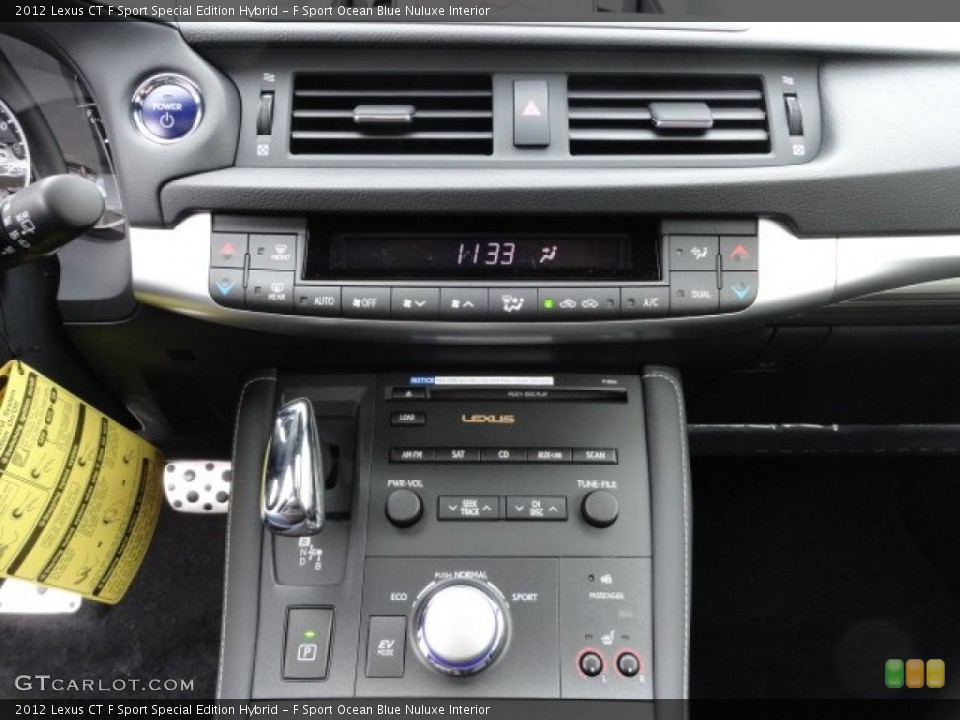 F Sport Ocean Blue Nuluxe Interior Controls for the 2012 Lexus CT F Sport Special Edition Hybrid #58596036