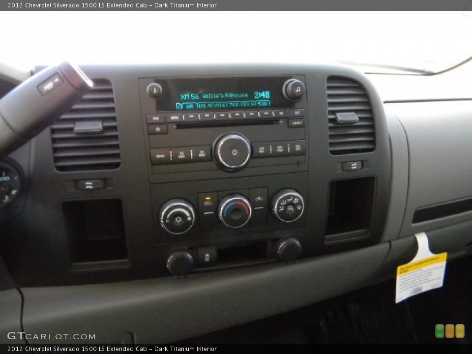 Dark Titanium Interior Controls for the 2012 Chevrolet Silverado 1500 LS Extended Cab #58596441