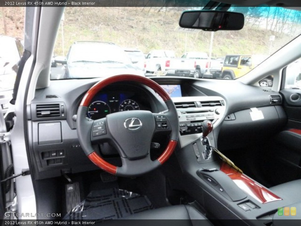 Black Interior Dashboard for the 2012 Lexus RX 450h AWD Hybrid #58596468