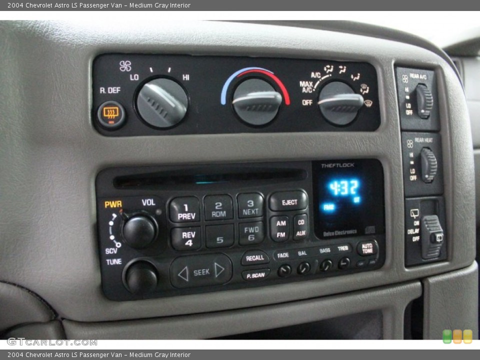 Medium Gray Interior Controls for the 2004 Chevrolet Astro LS Passenger Van #58600449