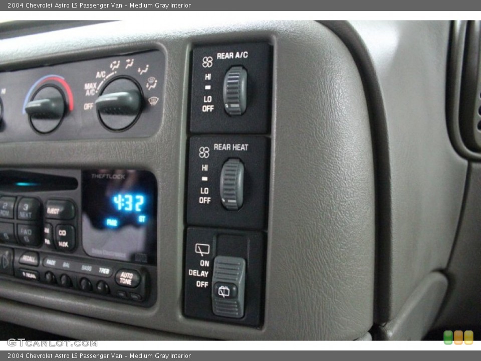 Medium Gray Interior Controls for the 2004 Chevrolet Astro LS Passenger Van #58600455