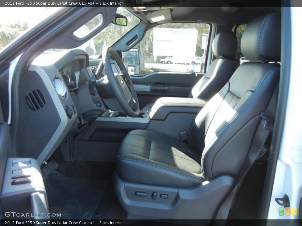 Black Interior Photo for the 2012 Ford F250 Super Duty Lariat Crew Cab 4x4 #58603614