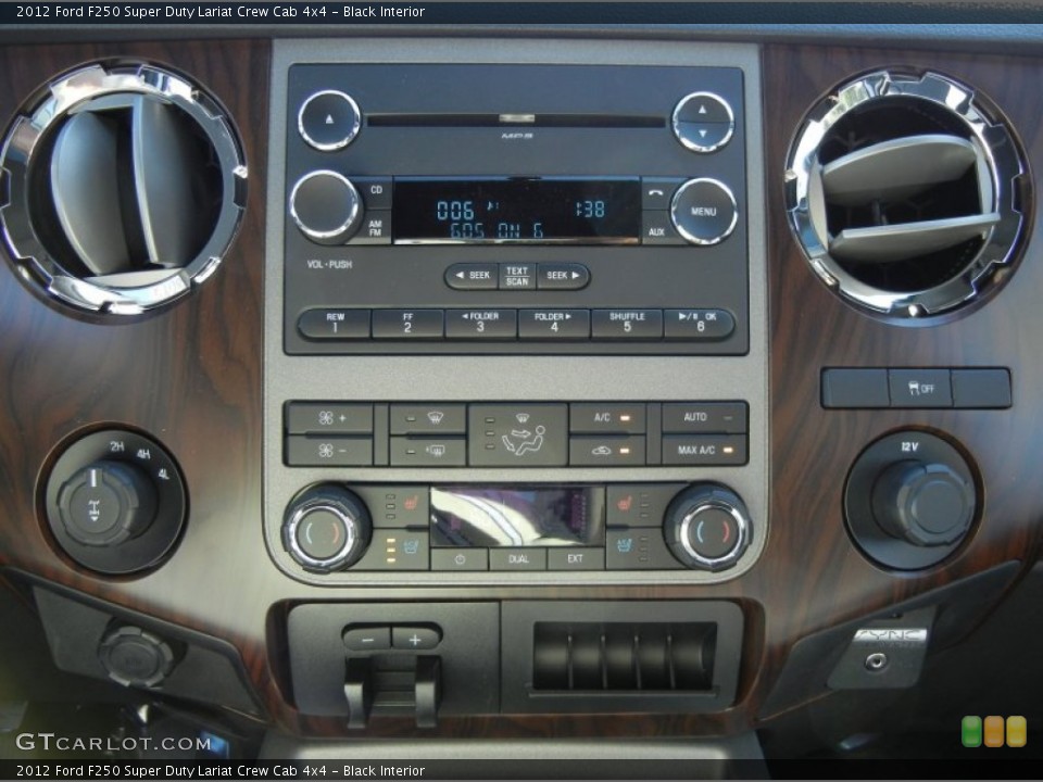 Black Interior Controls for the 2012 Ford F250 Super Duty Lariat Crew Cab 4x4 #58603638