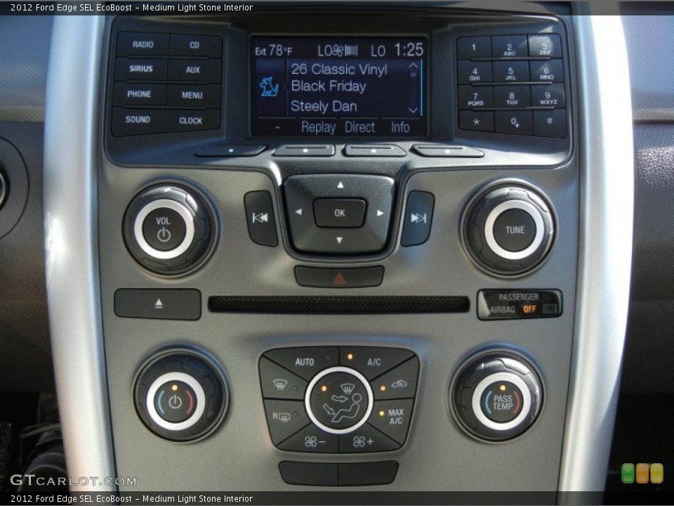 Medium Light Stone Interior Controls for the 2012 Ford Edge SEL EcoBoost #58604064
