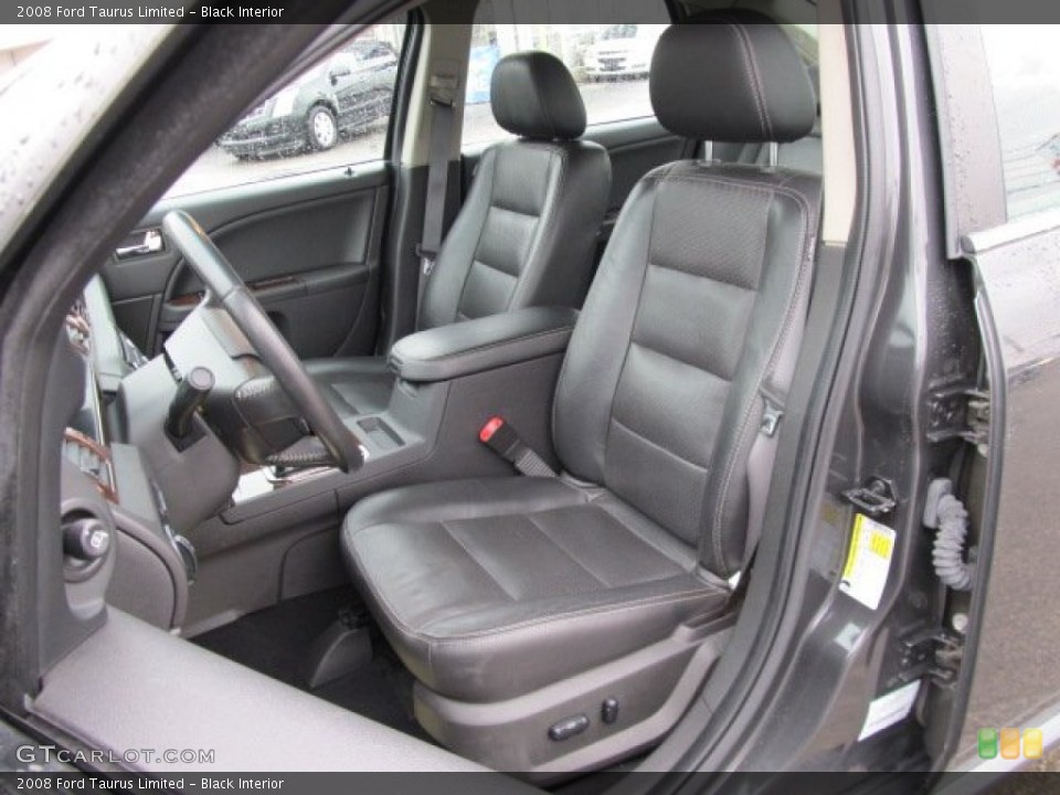 Black Interior Front Seat for the 2008 Ford Taurus Limited #58612775