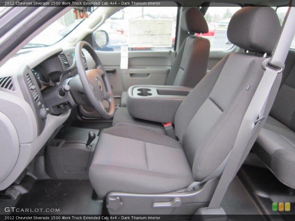 Dark Titanium Interior Photo for the 2012 Chevrolet Silverado 1500 Work Truck Extended Cab 4x4 #58616078