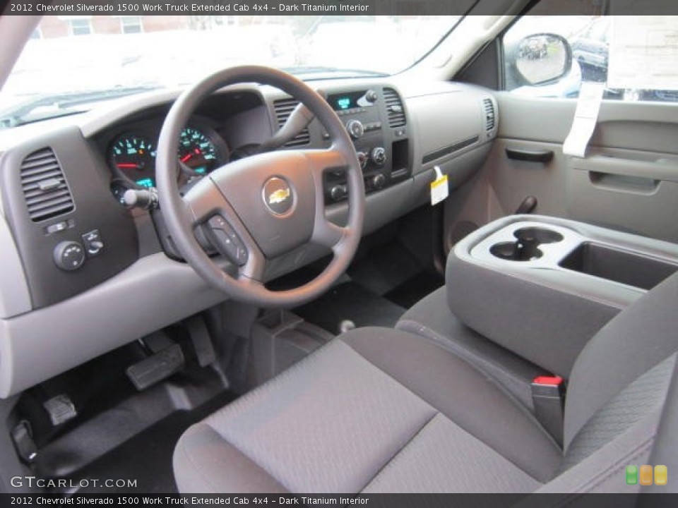 Dark Titanium Interior Prime Interior for the 2012 Chevrolet Silverado 1500 Work Truck Extended Cab 4x4 #58616087