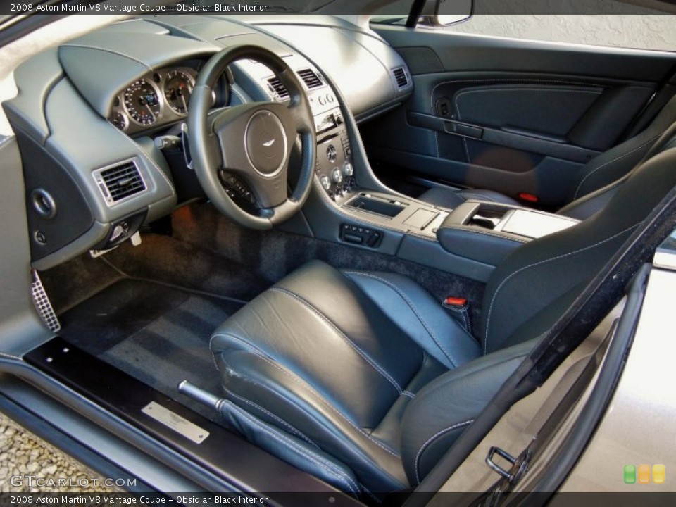 Obsidian Black 2008 Aston Martin V8 Vantage Interiors