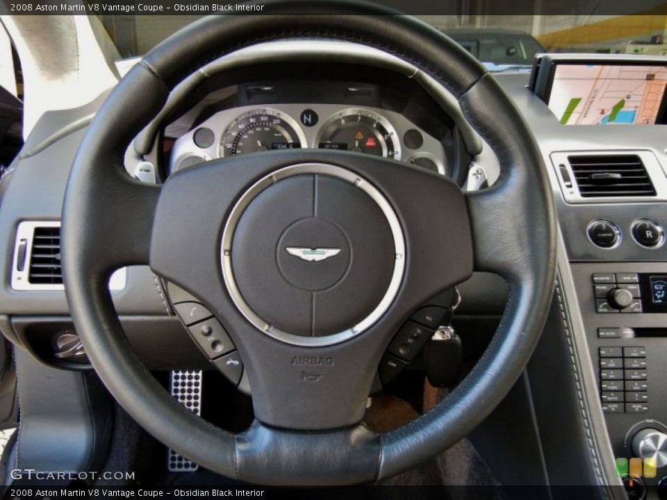 Obsidian Black Interior Steering Wheel for the 2008 Aston Martin V8 Vantage Coupe #58626028