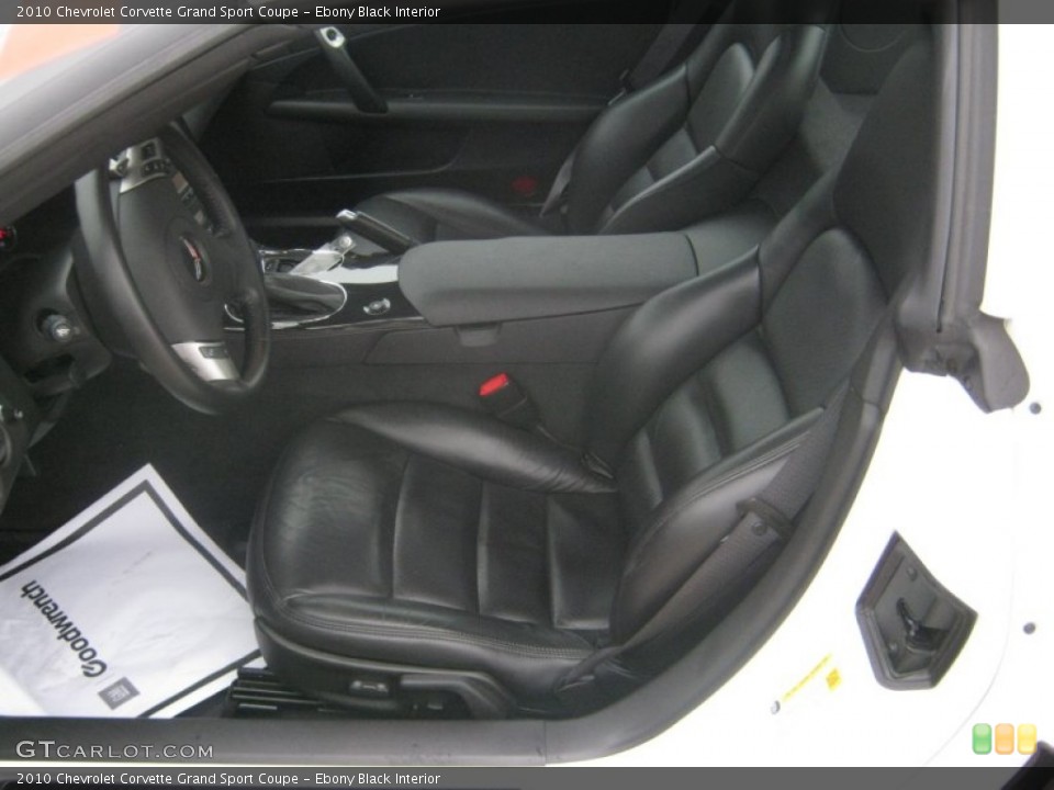 Ebony Black Interior Photo for the 2010 Chevrolet Corvette Grand Sport Coupe #58628217