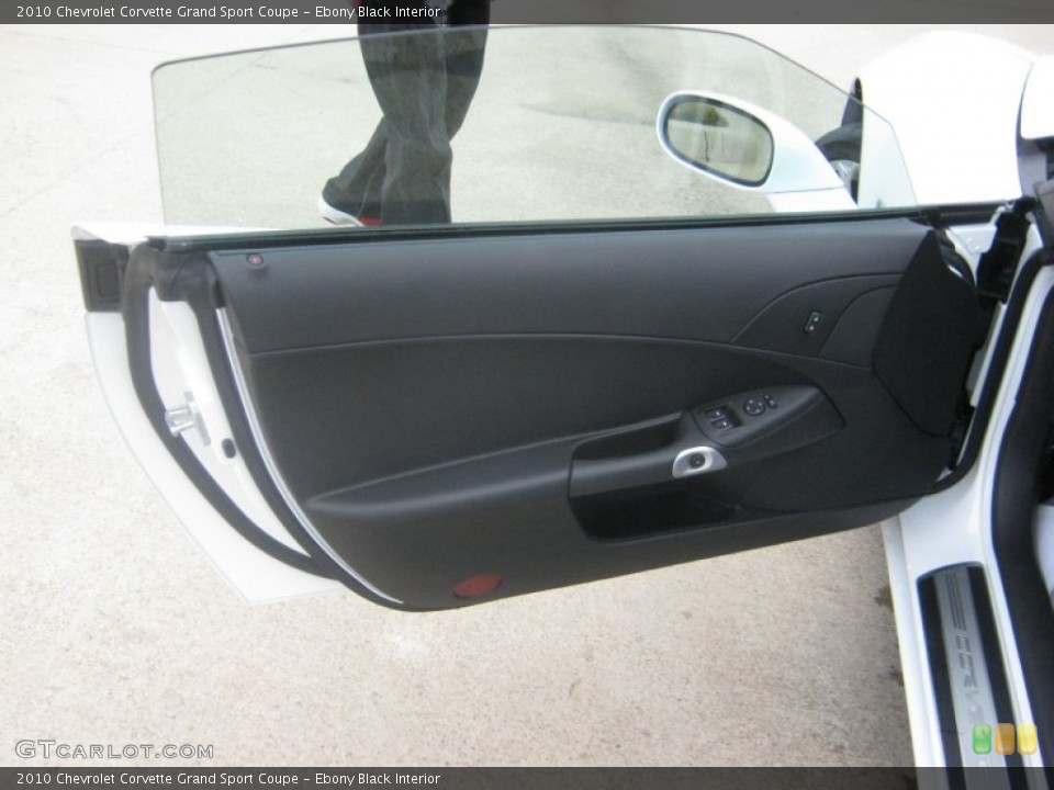 Ebony Black Interior Door Panel for the 2010 Chevrolet Corvette Grand Sport Coupe #58628237
