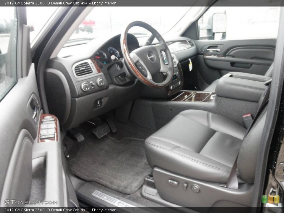 Ebony Interior Photo for the 2012 GMC Sierra 2500HD Denali Crew Cab 4x4 #58631585