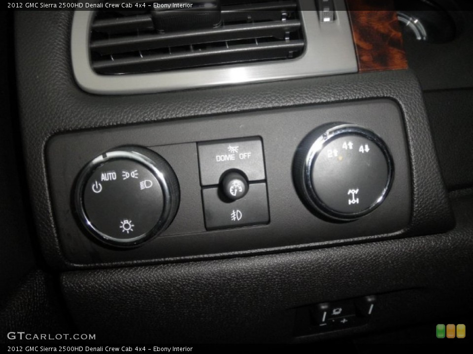 Ebony Interior Controls for the 2012 GMC Sierra 2500HD Denali Crew Cab 4x4 #58631618