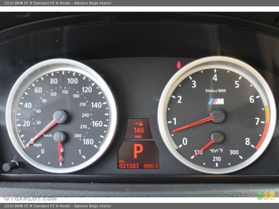 Bamboo Beige Interior Gauges for the 2010 BMW X5 M  #58631879