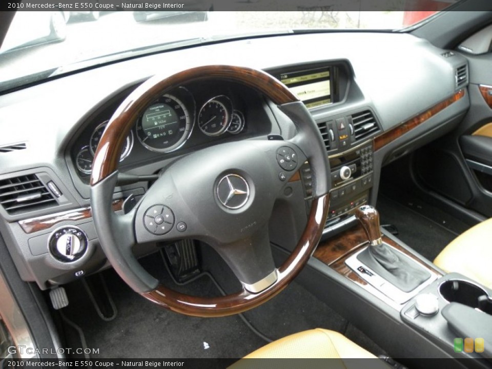 Natural Beige Interior Dashboard for the 2010 Mercedes-Benz E 550 Coupe #58634681