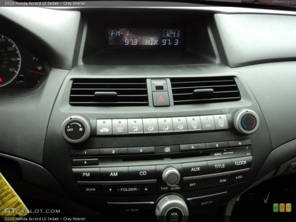 Gray Interior Controls for the 2010 Honda Accord LX Sedan #58637176