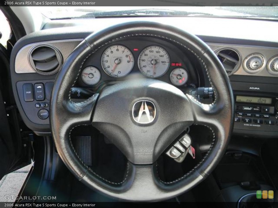 Ebony Interior Steering Wheel for the 2006 Acura RSX Type S Sports Coupe #58651171