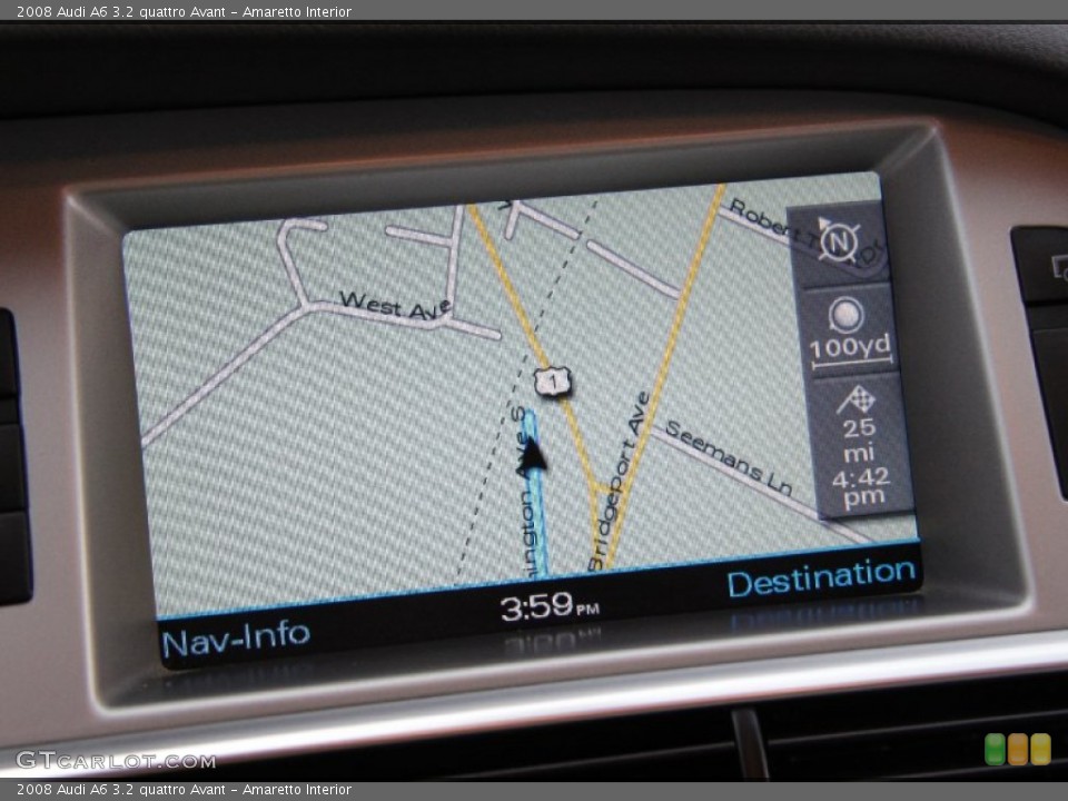 Amaretto Interior Navigation for the 2008 Audi A6 3.2 quattro Avant #58652999