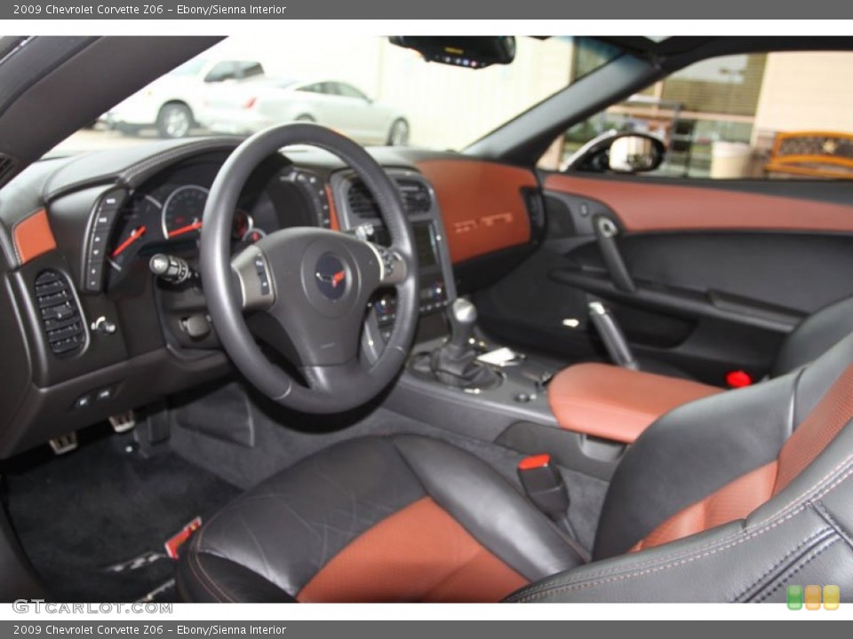 Ebony/Sienna Interior Photo for the 2009 Chevrolet Corvette Z06 #58653200