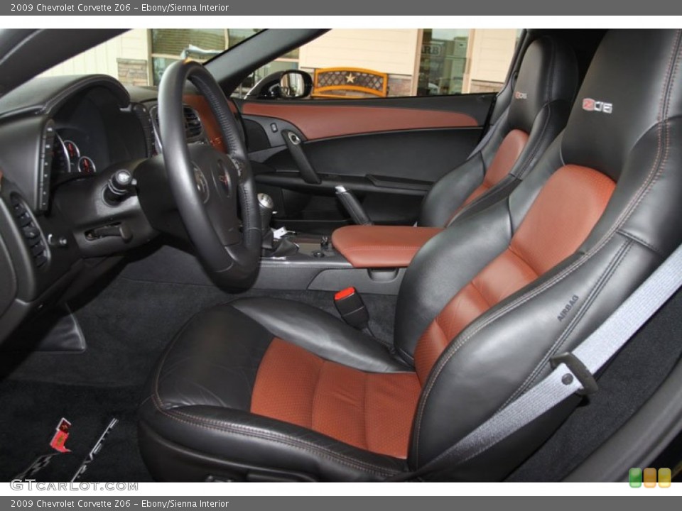 Ebony/Sienna Interior Photo for the 2009 Chevrolet Corvette Z06 #58653209