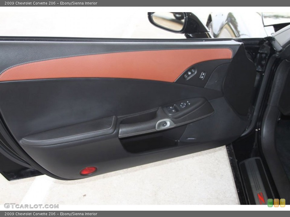 Ebony/Sienna Interior Door Panel for the 2009 Chevrolet Corvette Z06 #58653227