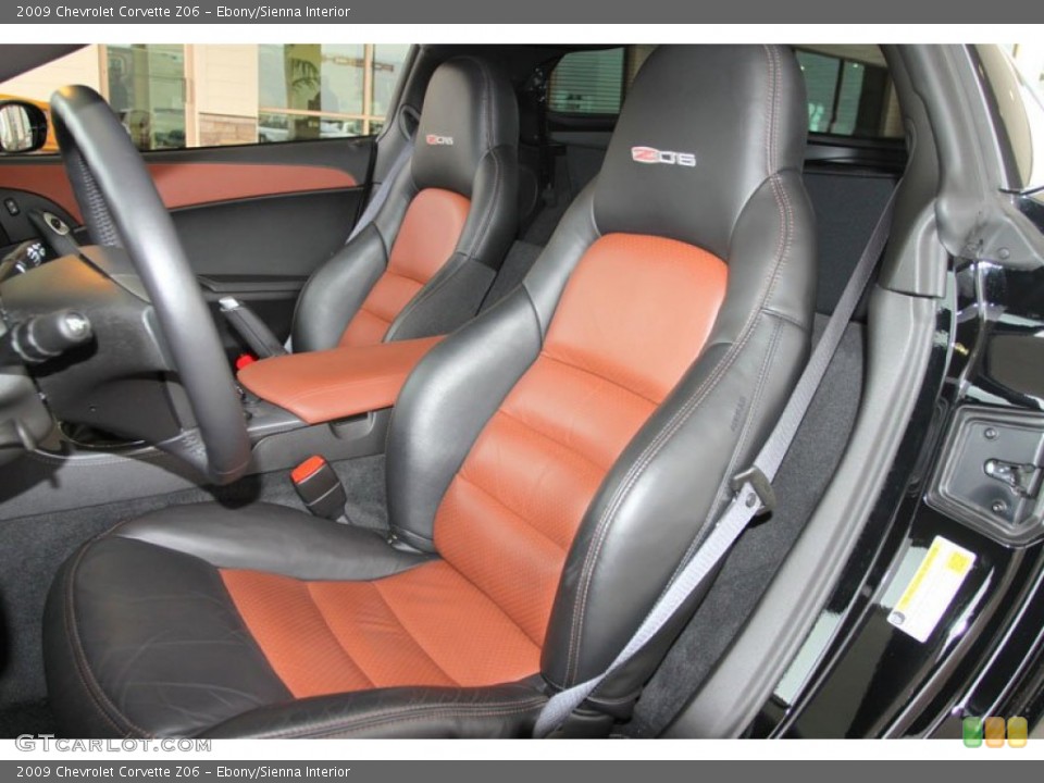 Ebony/Sienna Interior Photo for the 2009 Chevrolet Corvette Z06 #58653236
