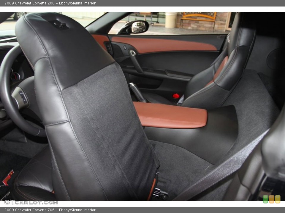 Ebony/Sienna Interior Photo for the 2009 Chevrolet Corvette Z06 #58653245