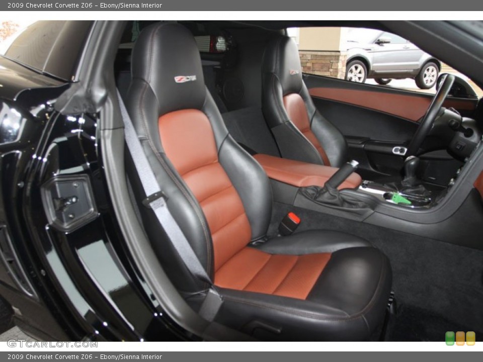 Ebony/Sienna 2009 Chevrolet Corvette Interiors