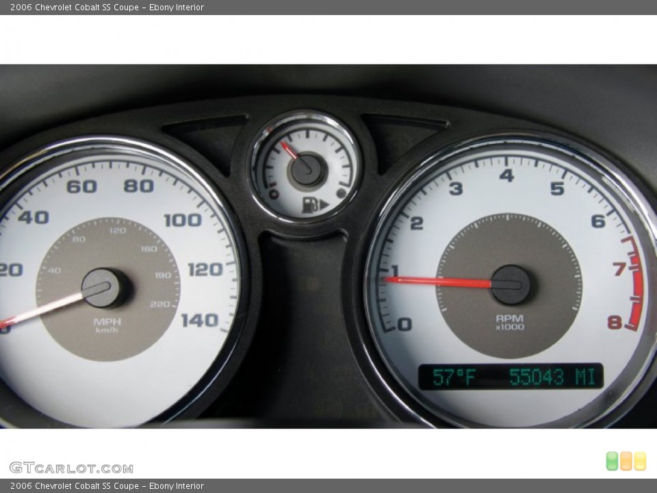 Ebony Interior Gauges for the 2006 Chevrolet Cobalt SS Coupe #58653551